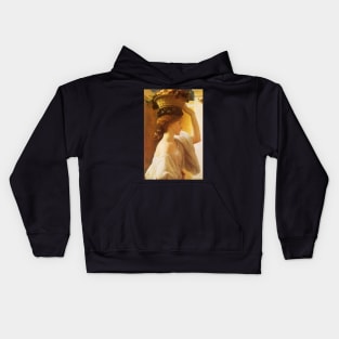 Eucharis - A Girl With a Basket of Fruit by Lord Frederic Leighton Kids Hoodie